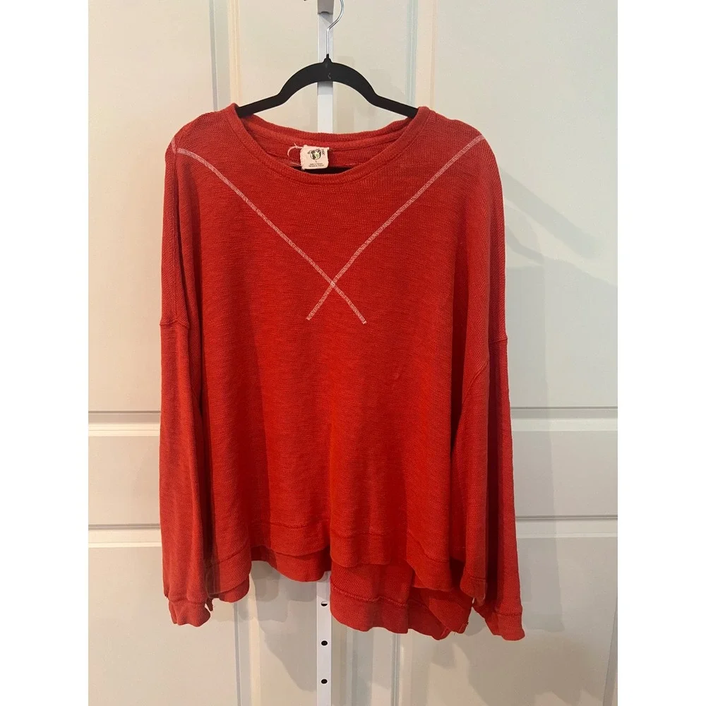 Free People Come Again Burnt Orange Size Small